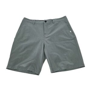 Quicksilver Amphibian Shorts Mens 36 Teal Green 4 Way Stretch Zip Pocket